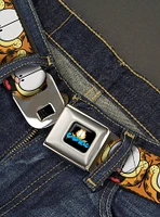 Garfield Smiling Expression Close Up Seatbelt Buckle Belt