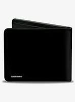 Ouija Board Replica Black Wood Grain Bifold Wallet