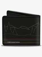 South Park Boys At Bus Line Silhouette Bifold Wallet