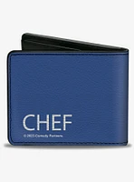 South Park Chef Pose and Text Blue Bifold Wallet