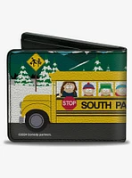 South Park Elementary School Bus Character Group Scene Bifold Wallet