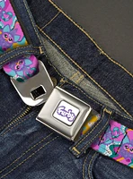 Furby Purple Dancing Pose Collage Seatbelt Buckle Belt