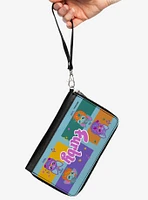Furby Purple and Orange Mood Blocks and Logo Zip Around Wallet