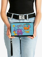 Furby Purple and Orange Furby Chill Time Pose Zip Around Wallet