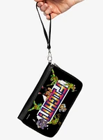 Teenage Mutant Ninja Turtles and Villains Arcade Fight Pose Zip Around Wallet