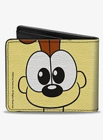 Garfield Odie Face Character Close Up Bifold Wallet