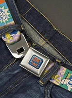 Looney Tunes Character Pose and Icon Blocks Seatbelt Buckle Belt