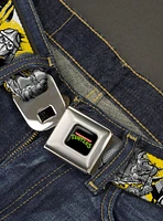 Teenage Mutant Ninja Turtles Shredder Pose and Icons Seatbelt Buckle Belt