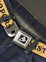 Ouija Board Letters and Elements Tan Black Seatbelt Buckle Belt