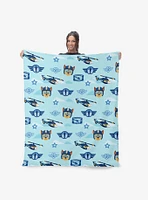 Paw Patrol Chase Rescue Pattern 60x80" Silk Touch Throw Blanket
