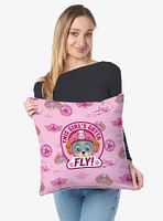 Paw Patrol Skye Badge Pattern Throw Pillow