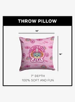 Paw Patrol Skye Badge Pattern Throw Pillow