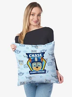 Paw Patrol Chase Badge Pattern Throw Pillow