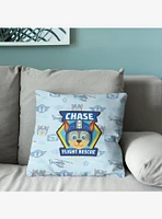 Paw Patrol Chase Badge Pattern Throw Pillow