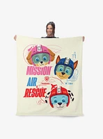 Paw Patrol Mission Air Rescue Silk Touch Sherpa Throw Blanket