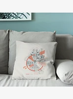 Star Wars Classic Millennium Falcon Blueprint Throw Pillow
