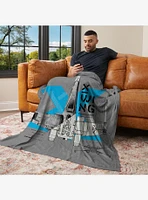 Star Wars Classic X-Wing Blue Print Silk Touch Throw Blanket
