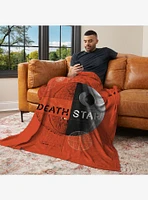 Star Wars Classic Death Star Blueprint Silk Touch Throw Blanket