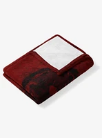 Mortal Kombat Logo Red Silk Touch Throw Blanket