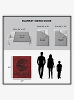 Mortal Kombat Logo Red Silk Touch Throw Blanket
