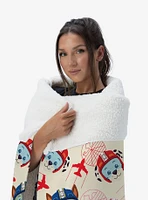 Paw Patrol Air Rescue Pattern Silk Touch Sherpa Throw Blanket