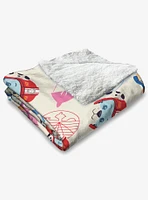 Paw Patrol Air Rescue Pattern Silk Touch Sherpa Throw Blanket