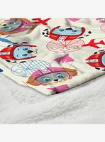 Paw Patrol Air Rescue Pattern Silk Touch Sherpa Throw Blanket