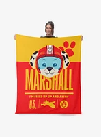 Paw Patrol Marshall Fired Up 50x60" Silk Touch Throw Blanket