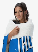 NBA Oklahoma City Thunder Net Gain Silk Touch Sherpa Throw Blanket