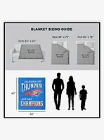 NBA Oklahoma City Thunder Net Gain Silk Touch Sherpa Throw Blanket