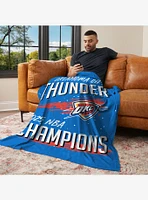 NBA Oklahoma City Thunder Net Gain Silk Touch Throw Blanket