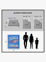 NBA Oklahoma City Thunder Net Gain Silk Touch Throw Blanket