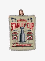 NHL Florida Panthers Recorded Woven Tapestry Throw Blanket