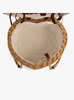 Antique White Heart Picnic Basket