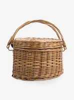 Antique White Heart Picnic Basket