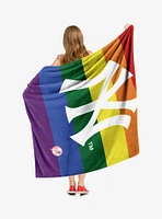 MLB New York Yankees Pride Series Silk Touch Sherpa Throw Blanket