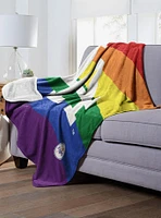 MLB Los Angeles Dodgers Pride Series Silk Touch Sherpa Throw Blanket