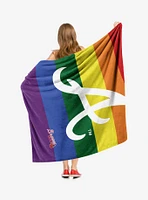 MLB Atlanta Braves Pride Series Silk Touch Sherpa Throw Blanket