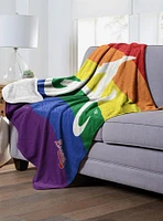 MLB Atlanta Braves Pride Series Silk Touch Sherpa Throw Blanket