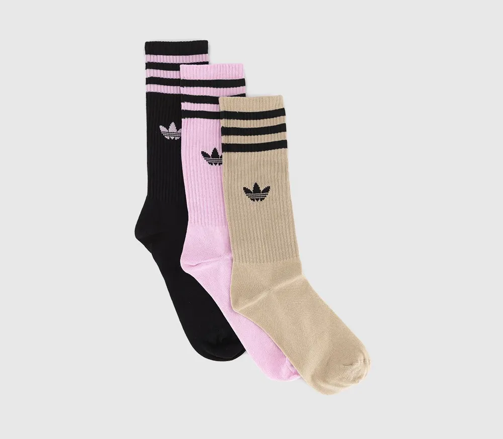 adidas solid crew sock 3 pack