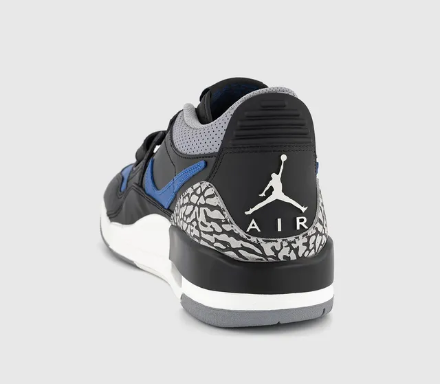 Jordan Legacy 312 Low Trainers Black Game Royal White Cement Grey - Men's