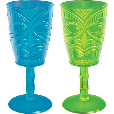 Tiki Plastic Wine Glass 14oz