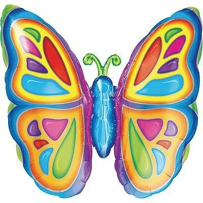 Bright Butterfly Balloon, 25in