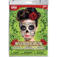 Sugar Skull Face Tattoos 2 Sheets