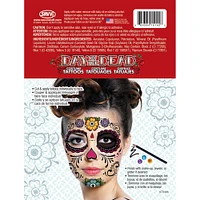 Sugar Skull Face Tattoos 2 Sheets