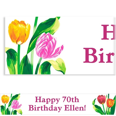 Custom Spring Tulips Banner 6ft