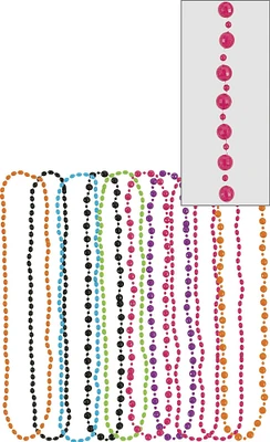 Multicolor 80s Bead Necklaces 10ct