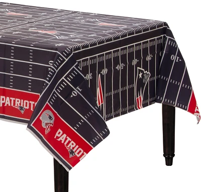 New England Patriots Football Field Plastic Table Cover, 54in x 96in