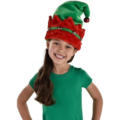 Deluxe Adjustable Plush Elf Hat for Kids & Adults