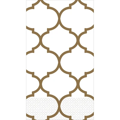 Gold Lattice Premium Guest Towels 16ct